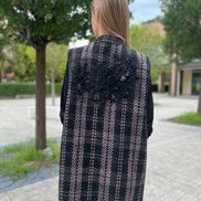 Deauville Gilet tartan nero e lilla