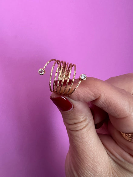 Anello FILO con zirconi