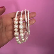 INCANTEVOLE -  Chocker  2 giri perle coltivate barocche
