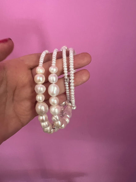 INCANTEVOLE -  Chocker  2 giri perle coltivate barocche