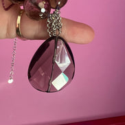 Collana con topazio fumè e pendente