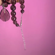 Collana con topazio fumè e pendente