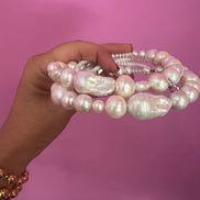 INCANTEVOLE -  Chocker  2 giri perle coltivate barocche