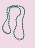 Collana OCEANO - sautoir Turchese mm8 chiusura gioiello argento