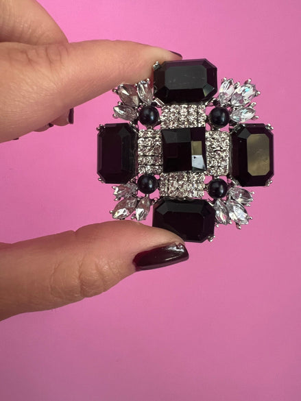 Spilla  cristalli  colorati 10