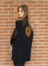 Versailles - Gilet modello strutturato Jap in jaquard nero