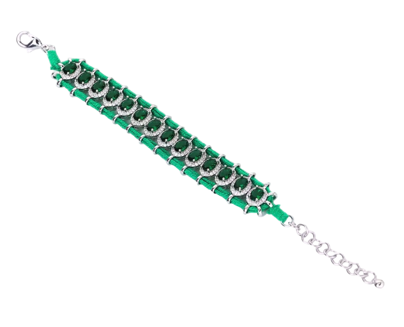 Bracciale MANTRA - Macrame’ con zirconi e ottone placcato rodio o oro giallo