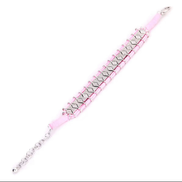 Bracciale MANTRA - Macrame’ con zirconi e ottone placcato rodio