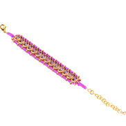 Bracciale MANTRA - Macrame’ con zirconi e ottone placcato rodio o oro giallo