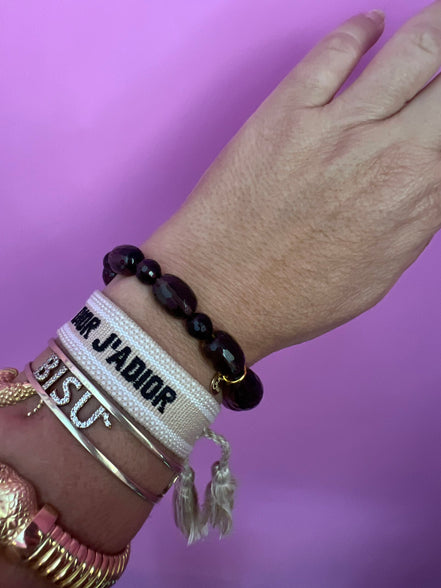 Bracciale Bisette - Topazio fume’ elasticizzato barilotti