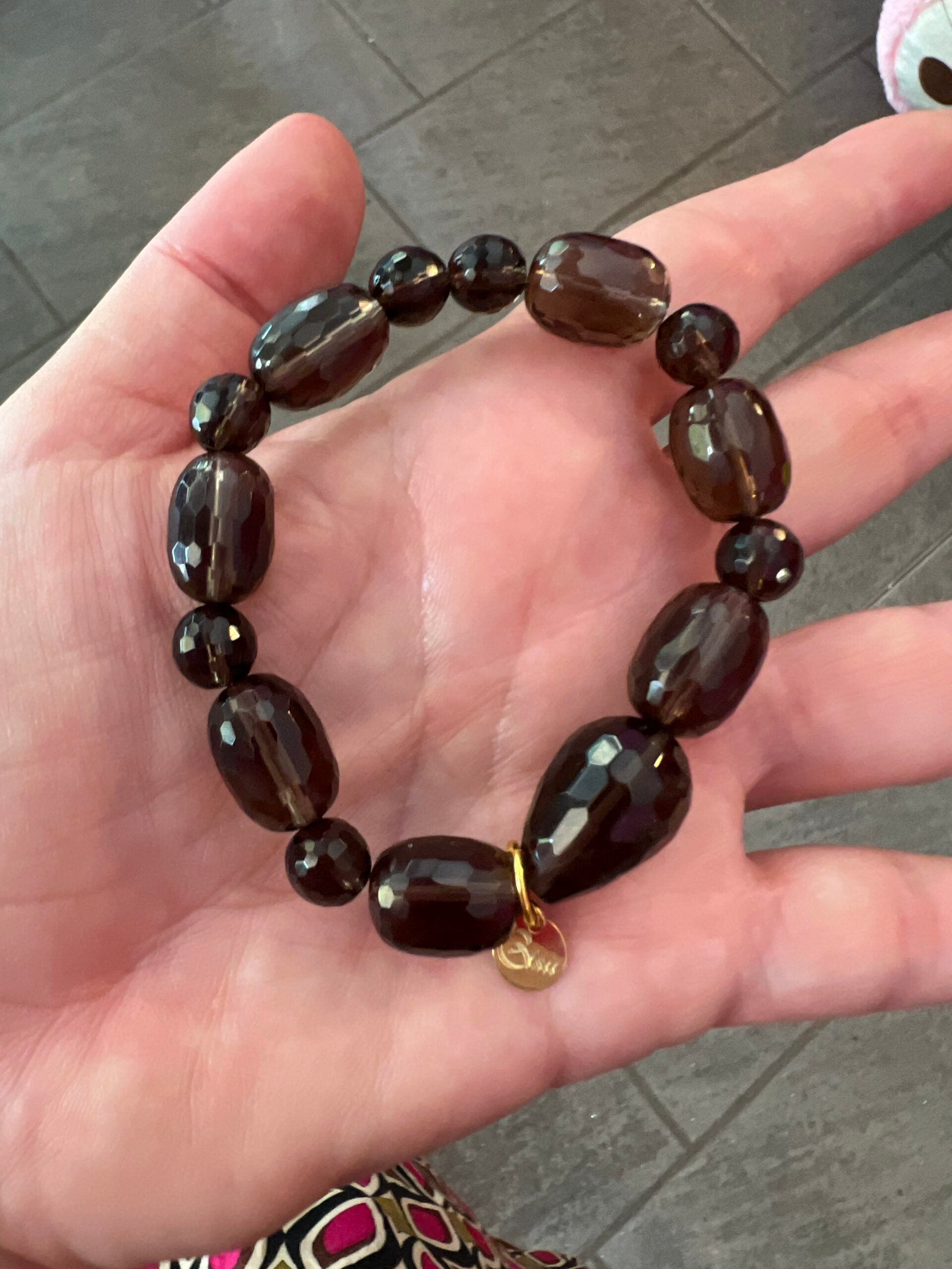 Bracciale Bisette - Topazio fume’ elasticizzato barilotti
