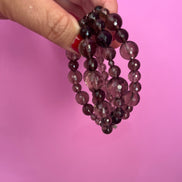 Bracciale 3 giri Topazio fume’ elasticizzato