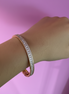 Bracciale Bangle Filo di Luce – Placcato Oro Giallo e Pavé di Zirconi