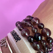 Bracciale 3 giri Topazio fume’ elasticizzato
