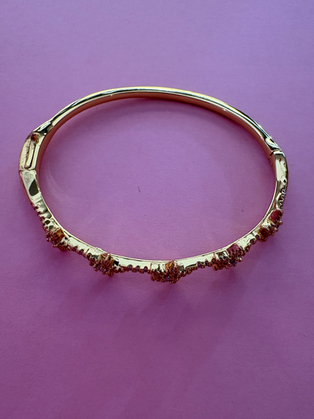 Bracciale Bangle Stelle – Placcato Oro Giallo e Pavé di Zirconi