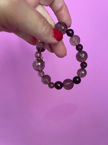 Bracciale Bisette - Topazio fume’ elasticizzato sfere