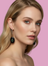 Orecchini  Collezione JAIPUR- onice con onice incastonati ago lungo