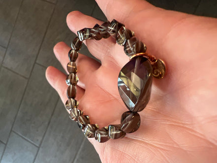 Bracciale Bisette - Topazio fume’ elasticizzato