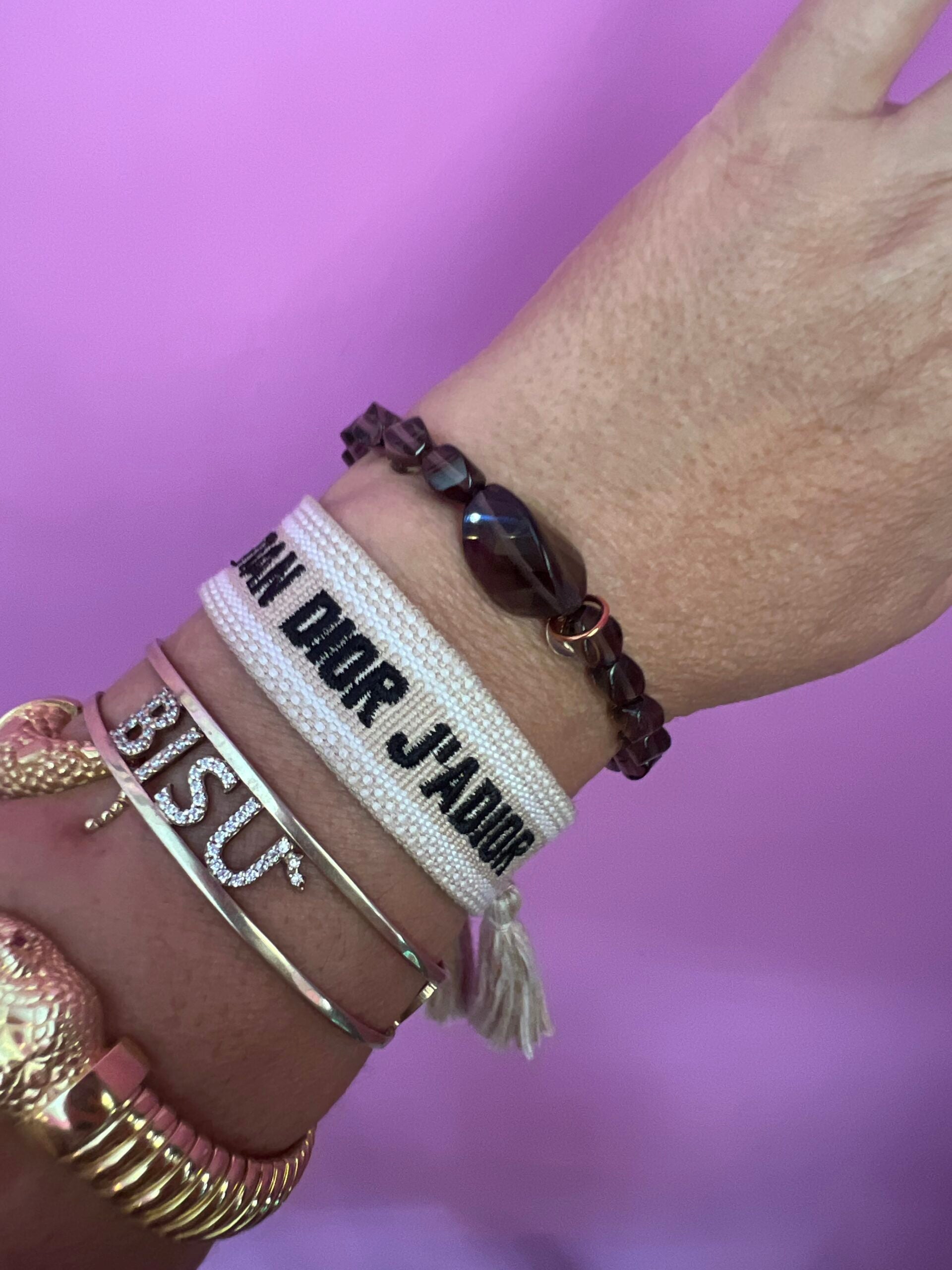 Bracciale Bisette - Topazio fume’ elasticizzato