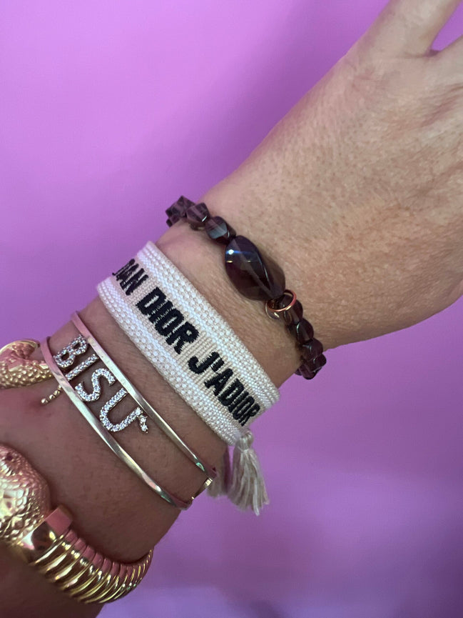 Bracciale Bisette - Topazio fume’ elasticizzato