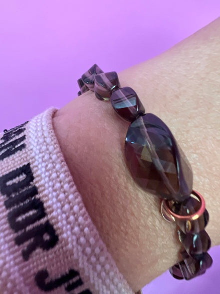 Bracciale Bisette - Topazio fume’ elasticizzato