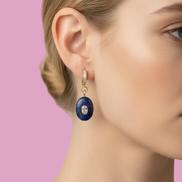 Orecchini  Collezione JAIPUR- lapislazzuli con topazio incastonato