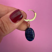 Orecchini  Collezione JAIPUR- lapislazzuli con topazio incastonato