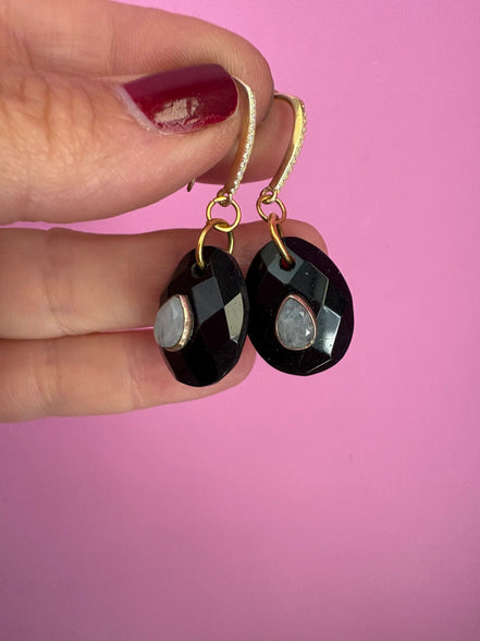 Orecchini  Collezione JAIPUR- onice e labradorite incastonata