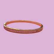 Bracciale Bangle Filo di Luce – Placcato Oro Giallo e Pavé di Zirconi