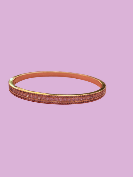 Bracciale Bangle Filo di Luce – Placcato Oro Giallo e Pavé di Zirconi