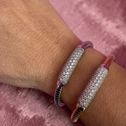 Bracciale ROUND Tubogas argento 925 con zirconi