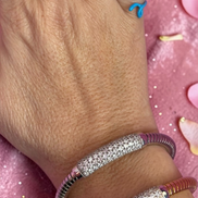 Bracciale ROUND Tubogas argento 925 con zirconi
