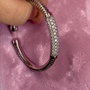Bracciale ROUND Tubogas argento 925 con zirconi