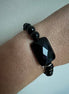 Bracciale Bisette - Onice sfere con rettangolo grande