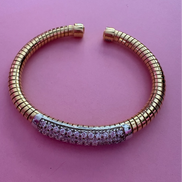 Bracciale ROUND Tubogas argento 925 con zirconi