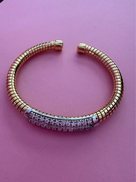 Bracciale ROUND Tubogas argento 925 con zirconi