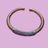 Bracciale ROUND Tubogas argento 925 con zirconi