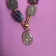 Collana JAIPUR - gemme colorate  e pendente prenite