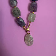 Collana JAIPUR - gemme colorate  e pendente prenite