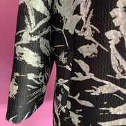 Penelope - Giacca 3/4 in broccato ramage argento e nero