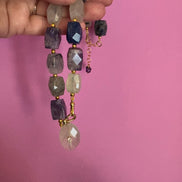 Collana JAIPUR - gemme colorate  e pendente prenite