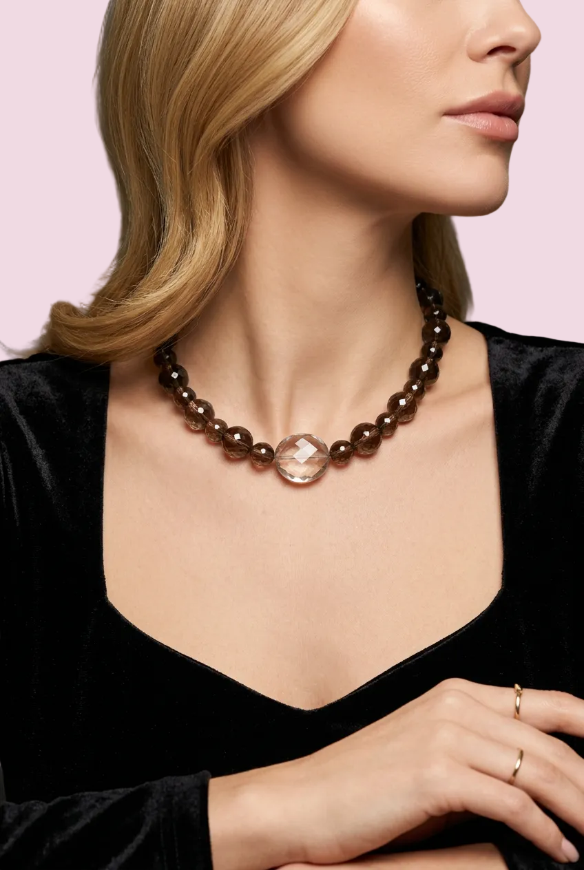 INCANTEVOLE -  Chocker flessibile topazio fumé