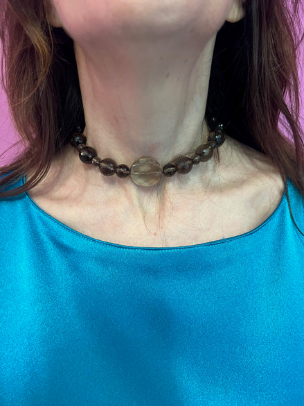 INCANTEVOLE -  Chocker flessibile topazio fumé