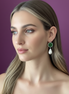 Orecchini  PERLE -perle barocche con giada burma verde