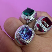 COCKTAIL RING Anello chevalier in argento 925 rodio