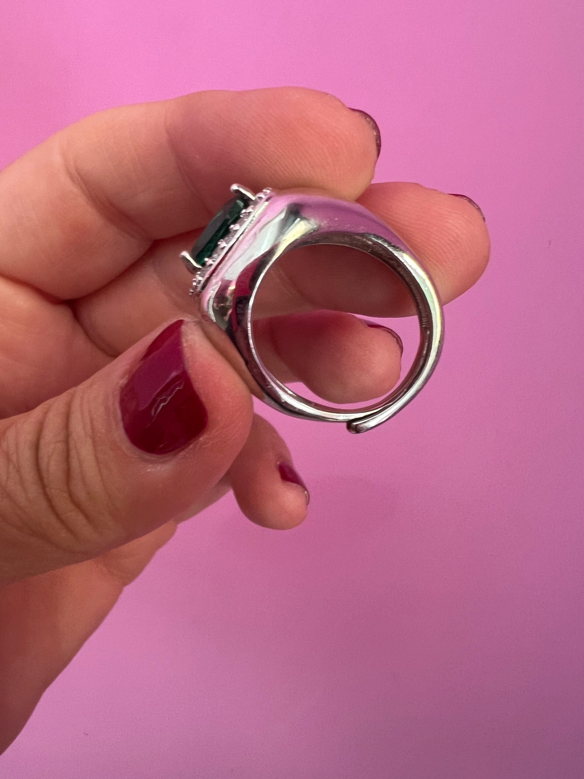 COCKTAIL RING Anello chevalier in argento 925 rodio