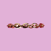 Bangle CATENA -  Bracciale rigido argento 925 oro giallo