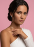 orecchini  ETEREA   perle flat sottili con 1 perla - oro giallo (lunghi)