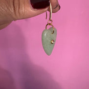 Orecchini  Collezione JAIPUR-  cuore avventurina verde