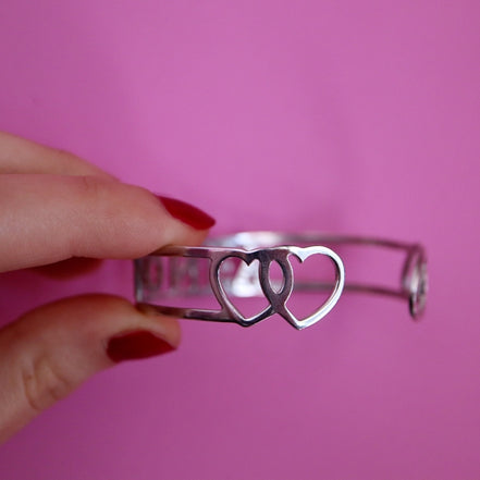 ARCO - Bracciale LUCE con zirconi e cuori intrecciati